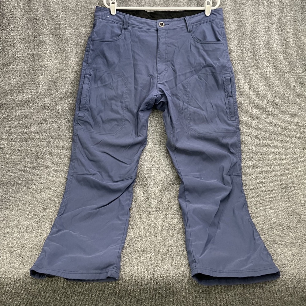 Orvis Fleece Lined Pants Mens Sz 38x30 Classic Stretch Outdoor Hiking Blue